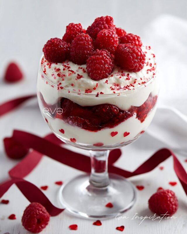verrine framboise saint valentin romantique