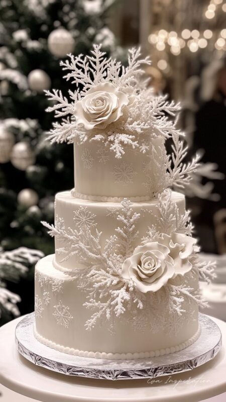 wedding-cake-gateau-blanc-mariage-hivernal-idee-tendance