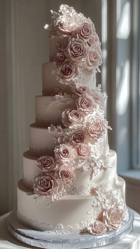 wedding cake rose idee